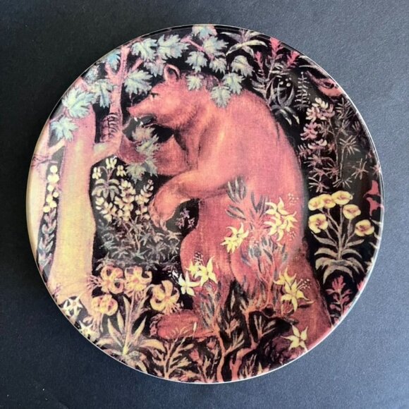 Ahwahnee Hotel Mural Room Woodland Creature Dessert Plate Collection Yosemite - Picture 5 of 10